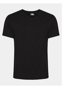 Karl Lagerfeld - KARL LAGERFELD Komplet 2 t-shirtów 765001 500298 Czarny Slim Fit. Typ kołnierza: dekolt w karo. Kolor: czarny. Materiał: bawełna #6