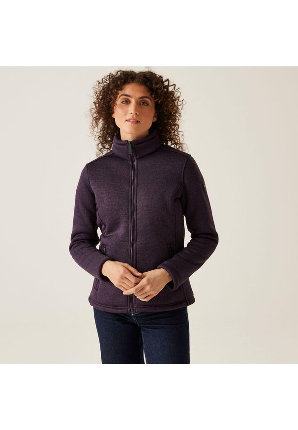 Polar turystyczny damski Razia II Regatta z suwakiem. Kolor: fioletowy. Materiał: polar. Sport: outdoor, turystyka piesza