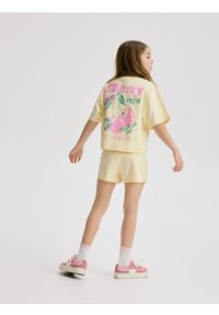 Reserved - Dresowy komplet z bawełny - jasnożółty. Kolor: żółty. Materiał: bawełna, dresówka