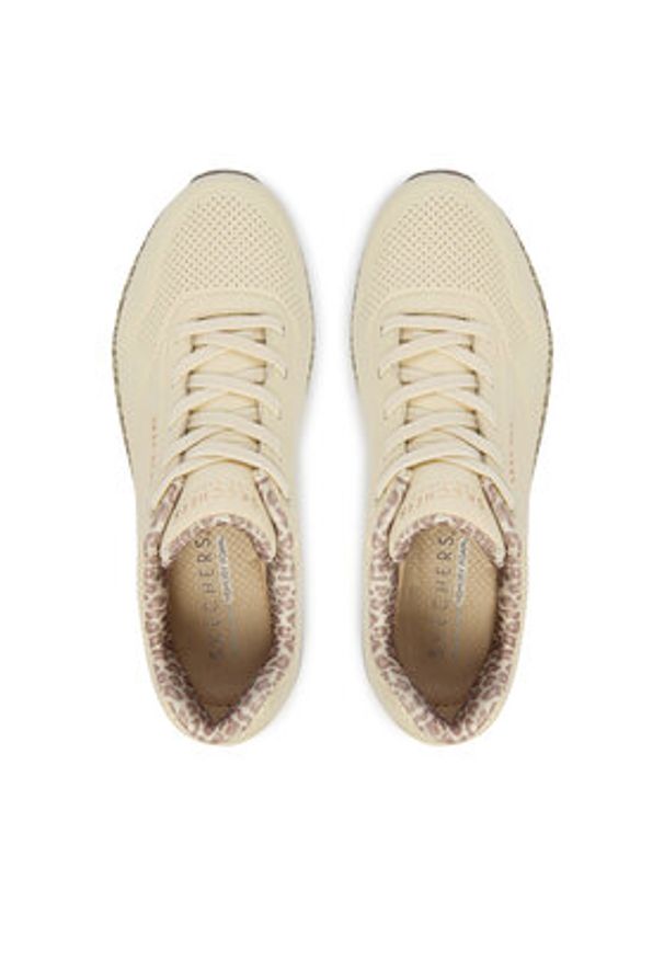skechers - Skechers Sneakersy Uno - Safari Time 155412/WHLD Beżowy. Kolor: beżowy. Materiał: skóra