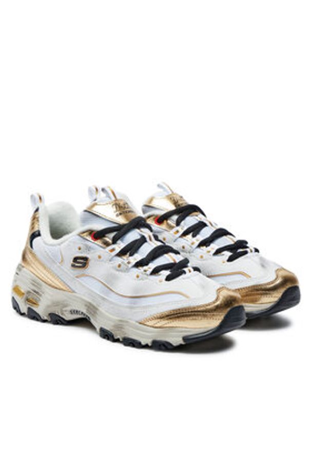 skechers - Skechers Sneakersy D'Lites 150245 Biały. Kolor: biały. Materiał: skóra