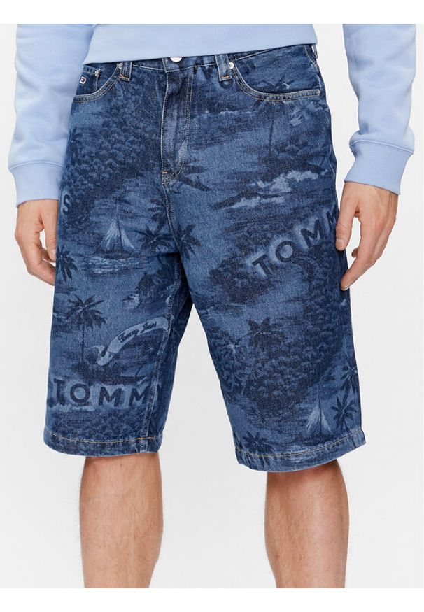 Tommy Jeans Szorty jeansowe Aiden DM0DM18787 Niebieski Baggy Fit. Kolor: niebieski. Materiał: bawełna