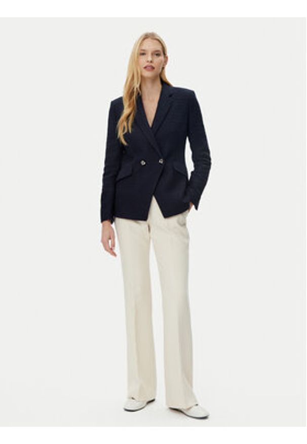 BOSS Marynarka Jatawa2 50535931 Granatowy Slim Fit. Kolor: niebieski. Materiał: bawełna