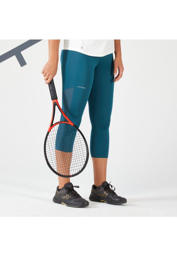 ARTENGO - Krótkie legginsy do tenisa damskie Artengo Dry Hip Ball. Kolor: niebieski, wielokolorowy, turkusowy. Materiał: materiał, elastan, poliamid. Długość: krótkie. Sport: tenis