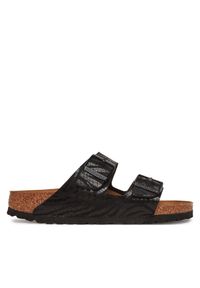 Klapki Birkenstock. Kolor: czarny. Wzór: motyw zwierzęcy