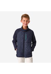 Decathlon - Bluza dziecięca Domyos hybrydowa. Kolor: zielony, niebieski, wielokolorowy. Materiał: materiał