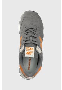 New Balance sneakersy skórzane ML574PM2 kolor szary. Nosek buta: okrągły. Zapięcie: sznurówki. Kolor: szary. Materiał: skóra. Model: New Balance 574 #2
