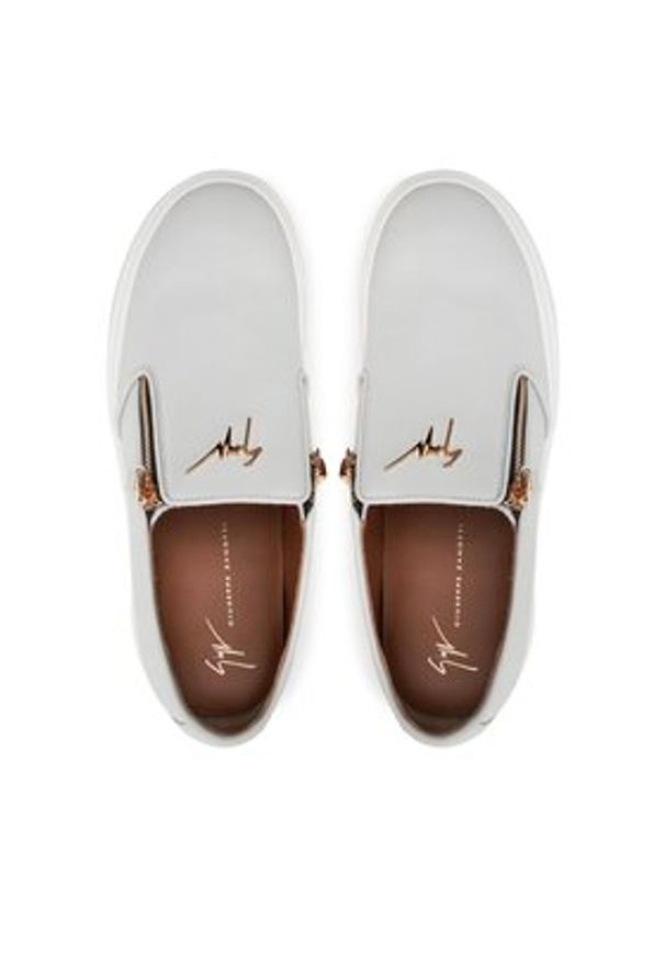 Giuseppe Zanotti Sneakersy EU40010 Szary. Kolor: szary. Materiał: skóra