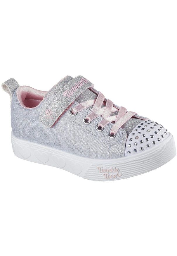 skechers - Buty sportowe dla dzieci Skechers Heart Steps Shimmer Sweetie. Okazja: na co dzień. Kolor: szary. Materiał: materiał