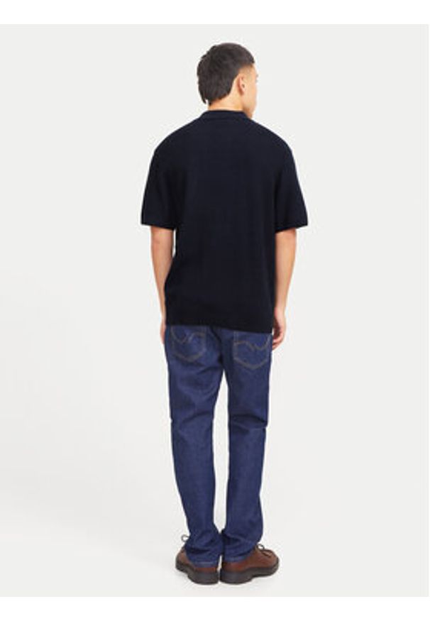 Jack & Jones - Jack&Jones Polo Cooper 12271483 Granatowy Regular Fit. Typ kołnierza: polo. Kolor: niebieski. Materiał: bawełna