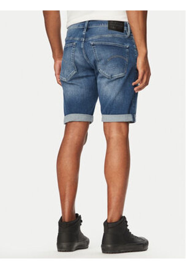 G-Star RAW - G-Star Raw Szorty jeansowe D10481-8968 Niebieski Regular Fit. Kolor: niebieski. Materiał: bawełna