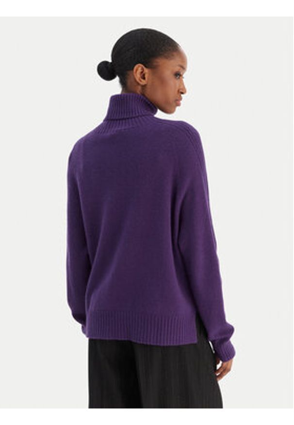 Liu Jo Golf MF5445 MS76L Fioletowy Regular Fit. Typ kołnierza: golf. Kolor: fioletowy. Materiał: syntetyk