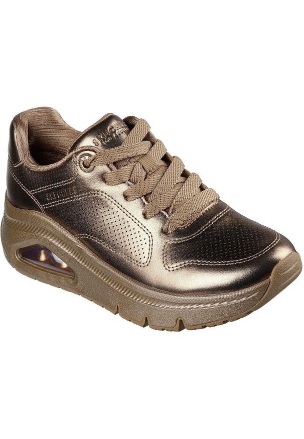 skechers - Buty sportowe damskie Skechers Uno Icon Lustrous Air. Kolor: brązowy. Materiał: materiał, syntetyk