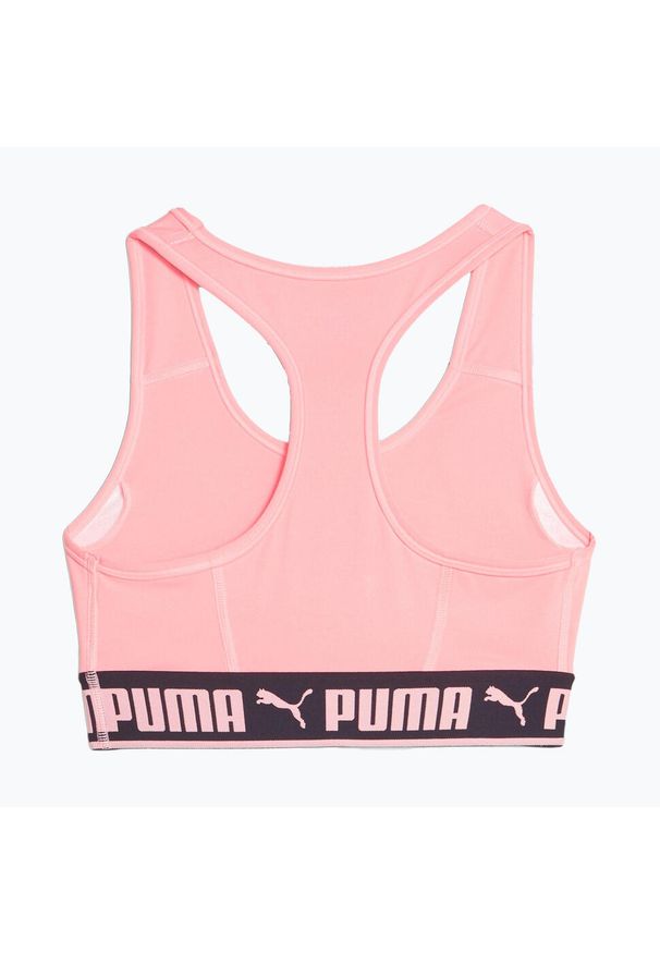 Stanik fitness cardio PUMA Mid Impact Puma Strong PM. Kolor: różowy. Materiał: poliester, materiał. Sport: fitness