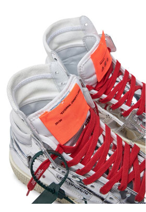OFF-WHITE - Off-White Sneakersy OMIA065F22LEA0067272 Srebrny. Kolor: srebrny. Materiał: skóra
