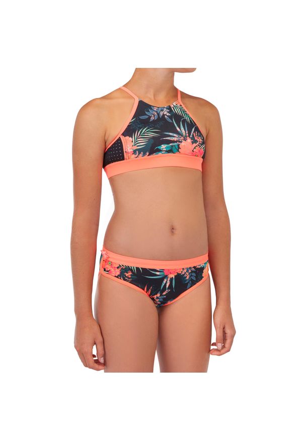 OLAIAN - Góra Kostiumu Kąpielowego Baha 900 Shibo Dla Dzieci. Kolor: czarny. Rodzaj stanika: wyciągane miseczki