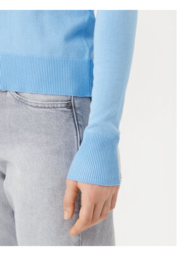 JJXX Sweter Cara 12255368 Niebieski Slim Fit. Kolor: niebieski. Materiał: wiskoza