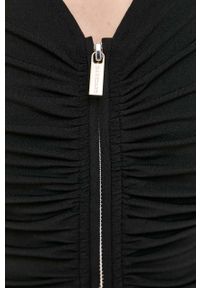 Marciano Guess sukienka kolor czarny mini dopasowana. Kolor: czarny. Materiał: dzianina. Długość rękawa: długi rękaw. Typ sukienki: dopasowane. Długość: mini #3