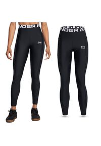 Legginsy termoaktywne damskie Under Armour HeatGear Rib szybkoschnące. Kolor: czarny