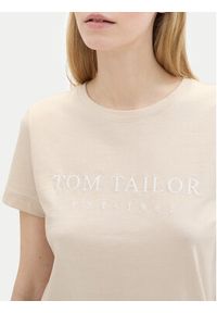 Tom Tailor T-Shirt 1043695 Beżowy Regular Fit. Kolor: beżowy. Materiał: bawełna #4