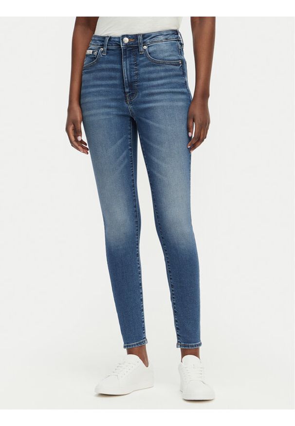 Calvin Klein Jeans Jeansy LV047G924G Granatowy Skinny Fit. Kolor: niebieski