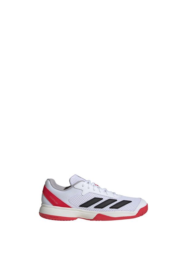 Adidas - Buty Courtflash Tennis Kids. Kolor: biały, czerwony, wielokolorowy, czarny. Materiał: materiał. Sport: tenis