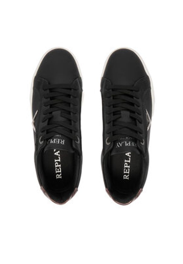Replay - REPLAY Sneakersy GWZ7S .000.C0001L Czarny. Kolor: czarny. Materiał: skóra