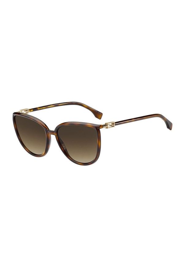 Fendi Okulary przeciwsłoneczne damskie kolor brązowy. Kolor: brązowy