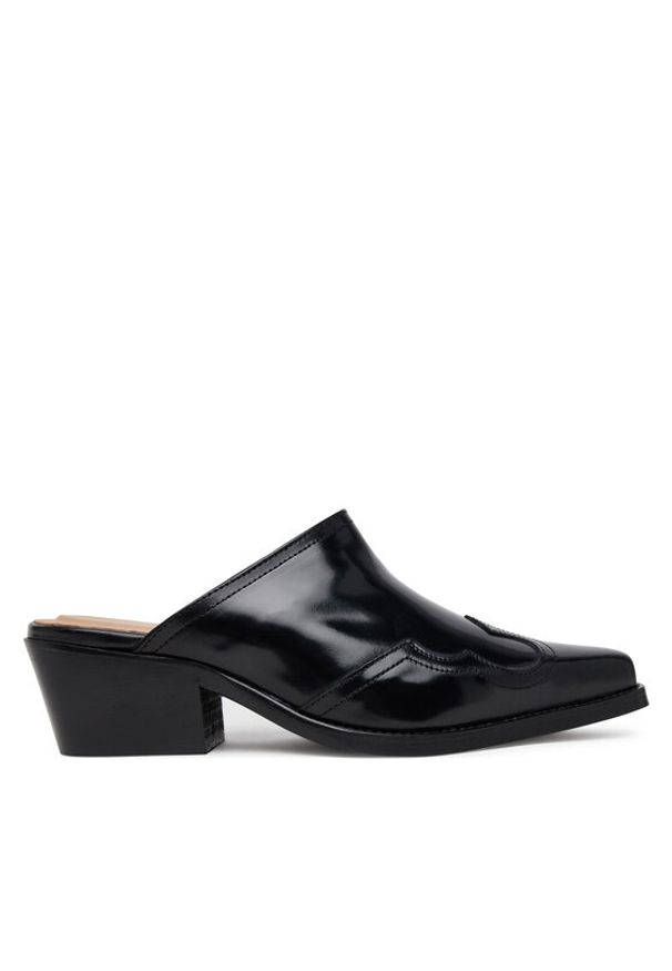 TOMMY HILFIGER - Tommy Hilfiger Klapki Western Abrasivato FW0FW08887 Czarny. Kolor: czarny. Materiał: skóra