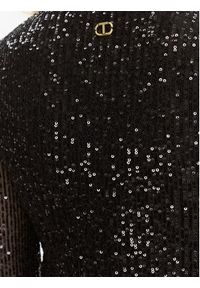 TwinSet - TWINSET Sukienka koktajlowa 232TT2280 Czarny Regular Fit. Kolor: czarny. Materiał: syntetyk. Styl: wizytowy #5