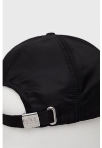 Karl Lagerfeld Czapka kolor czarny z aplikacją. Kolor: czarny. Materiał: materiał. Wzór: aplikacja #3