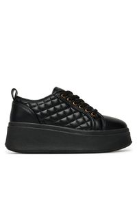 DeeZee Sneakersy AM25237-D Czarny. Kolor: czarny. Materiał: skóra