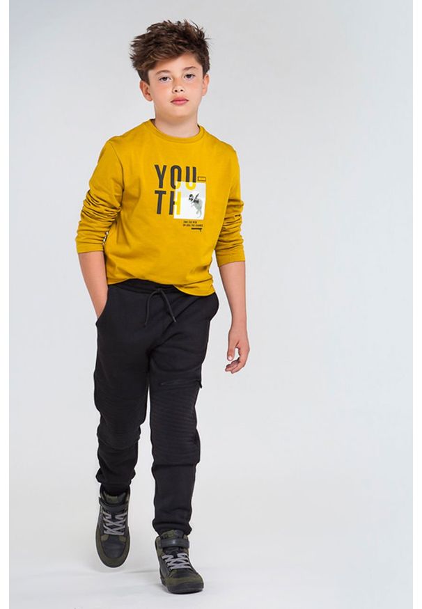 Mayoral - Spodnie dziecięce 128-172 cm. Kolor: czarny. Materiał: bawełna, poliester, dzianina, elastan. Wzór: gładki