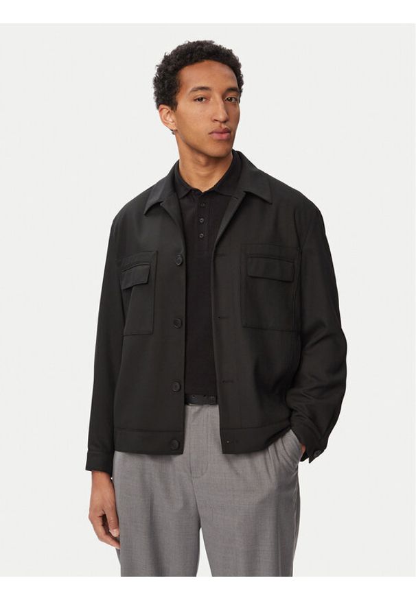 Hugo - HUGO Kurtka przejściowa Juliano243F1 50555258 Czarny Regular Fit. Kolor: czarny. Materiał: syntetyk