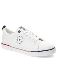 Big-Star - Białe Trampki Big Star Sportowe Obuwie Męskie. Kolor: biały. Materiał: skóra ekologiczna, jeans. Sezon: lato. Styl: sportowy #7