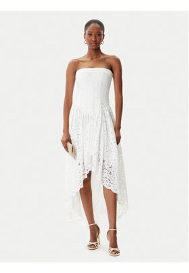 BARDOT - Bardot Sukienka koktajlowa Felicidad Strapless 59843DB Biały Regular Fit. Kolor: biały. Materiał: syntetyk. Styl: wizytowy