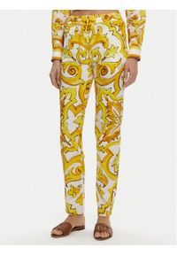 DOLCE & GABBANA - Dolce&Gabbana Spodnie materiałowe FTC4PT HH5EA Żółty Regular Fit. Kolor: żółty. Materiał: bawełna #1