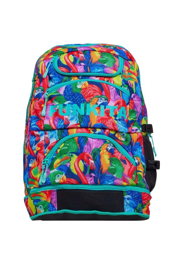 FUNKITA - Plecak torba do szkoły na basen siłownię trening Funkita Bright Birds. Kolor: wielokolorowy, różowy, niebieski