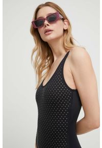 MICHAEL Michael Kors jednoczęściowy strój kąpielowy kolor czarny lekko usztywniona miseczka. Kolor: czarny. Materiał: materiał #3