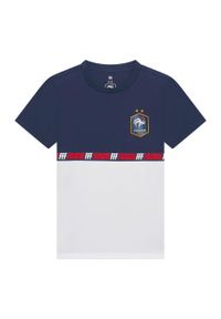 Francja FFF Strój. Kolor: niebieski, wielokolorowy, biały. Materiał: poliester. Sport: piłka nożna