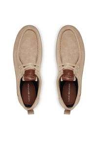 TOMMY HILFIGER - Tommy Hilfiger Półbuty Modern Light Suede Moc Toe Shoe FM0FM05501 Beżowy. Kolor: beżowy. Materiał: zamsz, skóra #4
