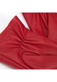 Wittchen - Damskie rękawiczki skórzane z wyszytym wzorem czerwone. Kolor: czerwony. Materiał: skóra. Wzór: aplikacja. Styl: elegancki #4