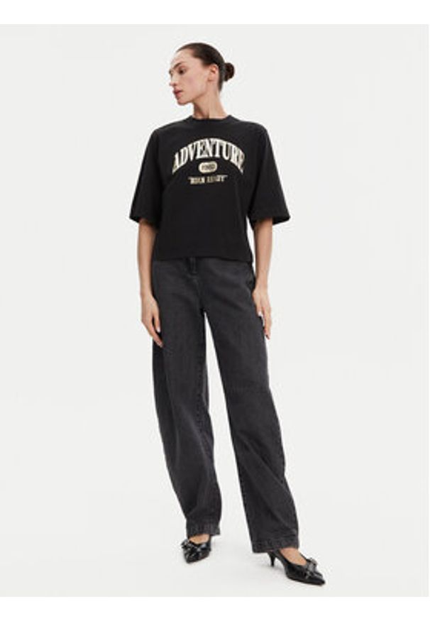 Pinko - PINKO T-Shirt Niamey 104604 A2CS Czarny Regular Fit. Kolor: czarny. Materiał: bawełna