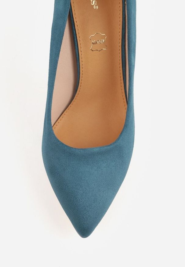 Born2be - Ciemnozielone Klasyczne Szpilki Vices ze Skórzaną Wkładką Bellinna. Kolor: zielony. Materiał: skóra. Obcas: na szpilce. Styl: klasyczny