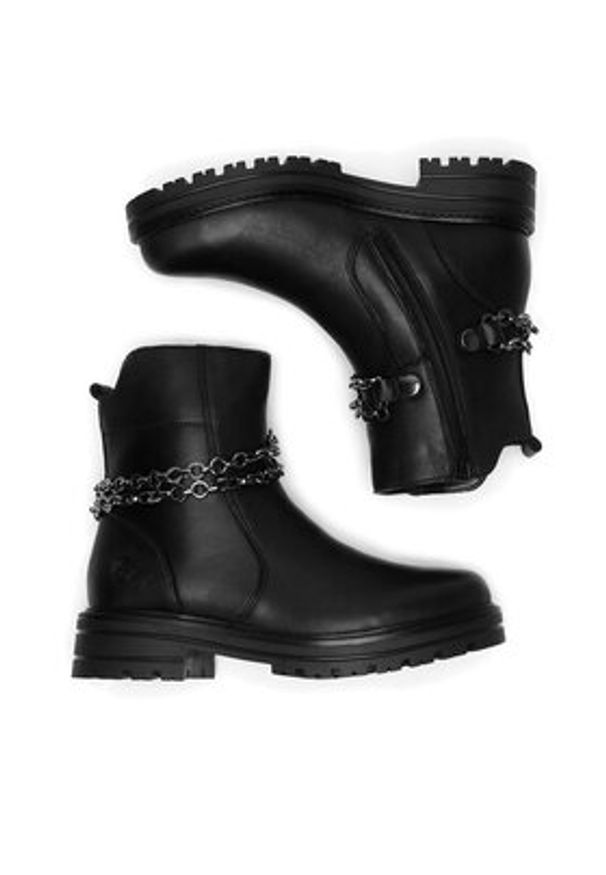 Remonte Botki D2285-00 Czarny. Kolor: czarny. Materiał: skóra