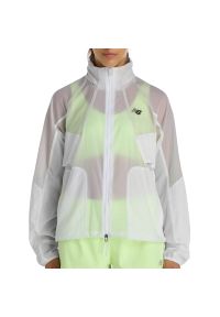 Kurtka damska New Balance WJ61J326GYM - szara. Kolor: szary. Materiał: materiał, nylon. Styl: sportowy #1