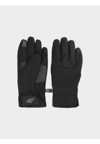 4f - 4F Rękawiczki dzianinowe Touch Screen uniseks - czarne L. Kolor: czarny. Materiał: dzianina. Sezon: zima. Styl: casual