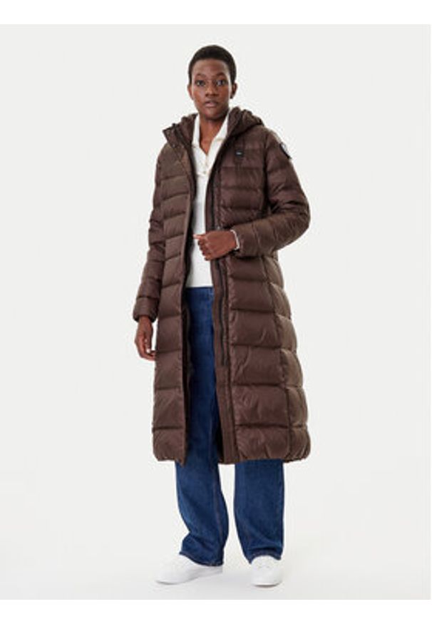 Blauer Kurtka puchowa 25WBLDK03101 Brązowy Regular Fit. Kolor: brązowy. Materiał: syntetyk