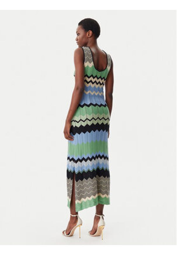 Lola Casademunt by Maite Sukienka dzianinowa MS2516005 Kolorowy Regular Fit. Materiał: bawełna. Wzór: kolorowy