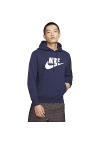 Bluza z kapturem Nike Sportswear Club, Mężczyźni. Typ kołnierza: kaptur. Kolor: niebieski. Materiał: materiał, bawełna